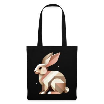 Charming Geometry – The Abstract Rabbit - Tote Bag - black - Front