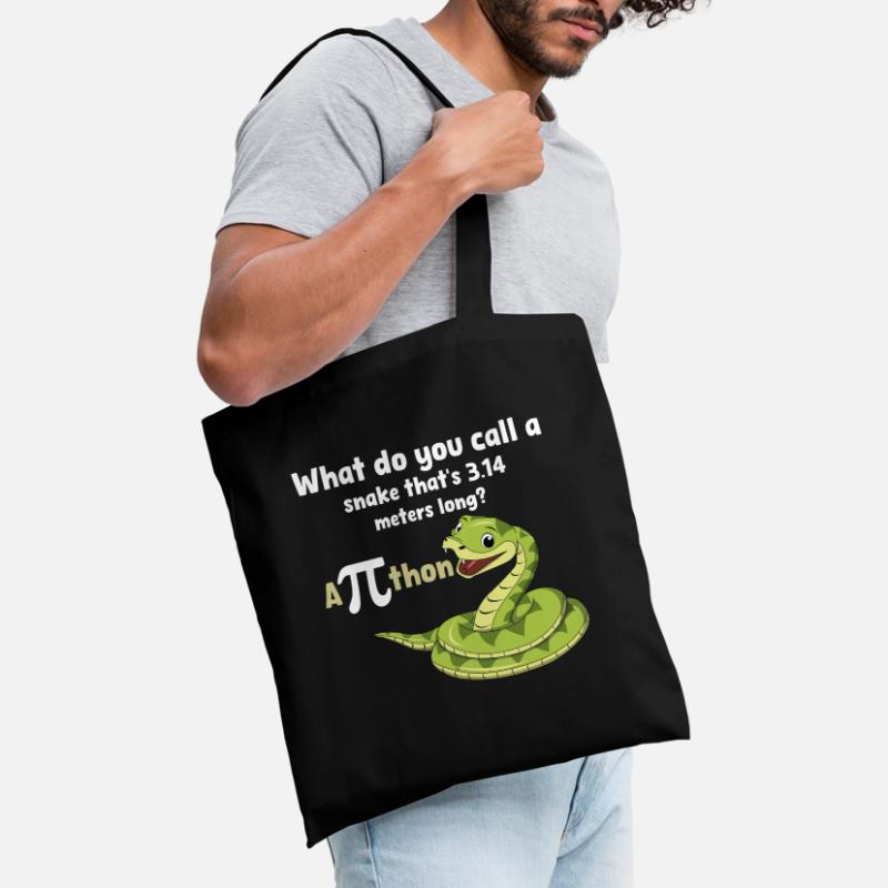 Pi Day Snake Joke Python Humour Sac en tissu