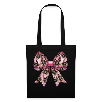 Coquette Bow Belgian Malinois Dog Mom Pattern - Tote Bag - black - Front