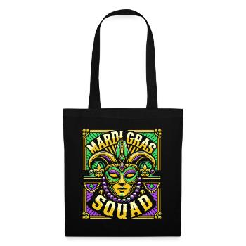Mardi Gras Squad Maske Karneval Feier - Stoffbeutel - Schwarz - Vorne
