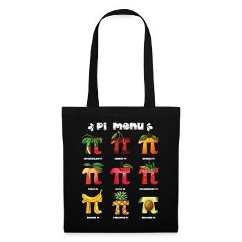Pi Menü Fruchtfreunde Pi Day Spaß - Stoffbeutel - Schwarz - Vorne