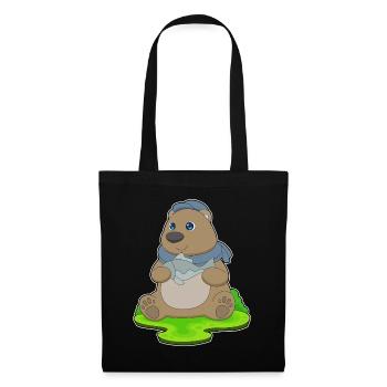 Bear Angler Fish Fishing - Tote Bag - black - Front