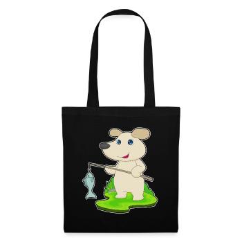 Pêche au poisson Dog Angler - Sac en tissu - noir - Devant