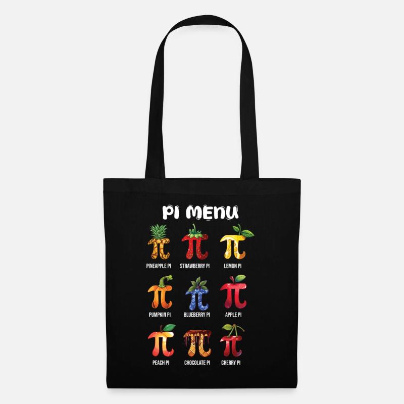 Pi Menü Fruchtige Pi Day Vielfalt - Stoffbeutel - Schwarz