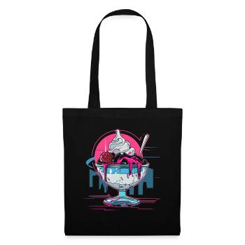 cream sundae Retrowave - Tote Bag - black - Front