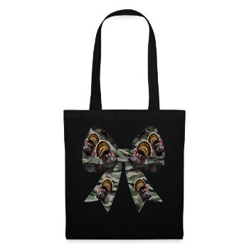 Coquette Bow Turkey Hunting Hunter Camouflage - Tote Bag - black - Front