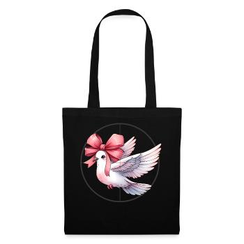 Coquette Bogen Taubenjagd Jäger rosa Schleife Mom - Stoffbeutel - Schwarz - Vorne
