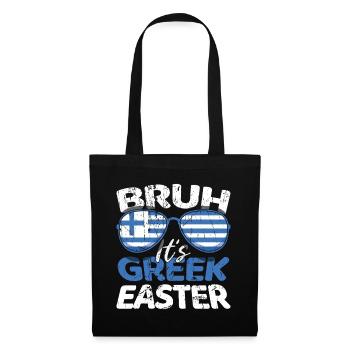 Griechische Ostern Bruh It's Greek Easter - Tote Bag - black - Front