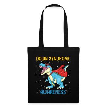 Dinosaur Superhero Down Syndrome Awareness - Tote Bag - black - Front
