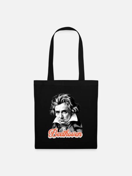 Komponist Beethoven Portrait Klassische Musik - Stoffbeutel - Schwarz