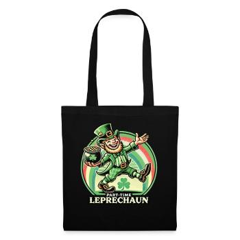 Leprechaun à temps partiel Fête de la Saint-Patrick - Sac en tissu - noir - Devant