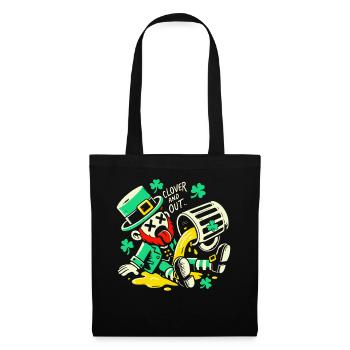 Funny St. Patrick's Day clover and out - Tote Bag - black - Front