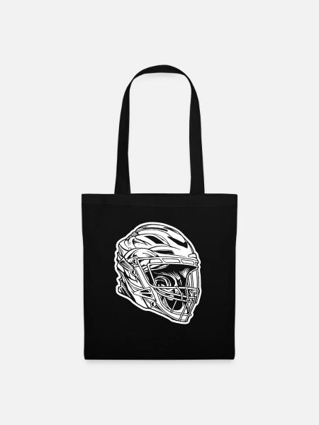 Lacrosse Helm Skizze - Stoffbeutel - Schwarz