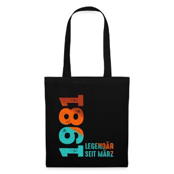 Legendär Seit März 1981 März 1981 Geburtstag 1981 - Stoffbeutel - Schwarz - Vorne