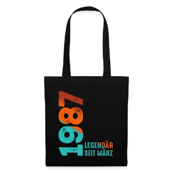 Légendaire Depuis Mars 1987 Mars 1987 Anniversaire 1987 - Sac en tissu - noir - Devant