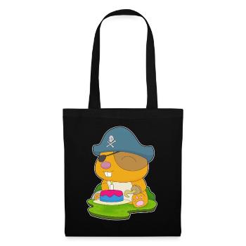 Hamster Birthday Pirate - Tote Bag - black - Front