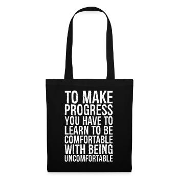 Pour progresser, il faut apprendre à être - Sac en tissu - noir - Devant