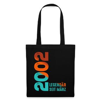 Legendär Seit März 2002 März 2002 Geburtstag 2002 - Stoffbeutel - Schwarz - Vorne