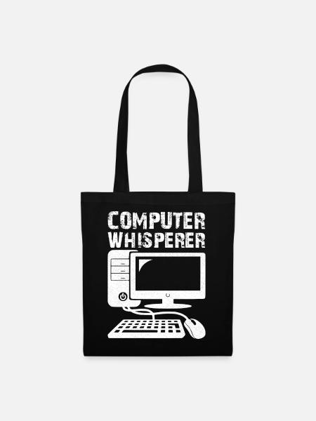computer whisperer - Stoffbeutel - Schwarz
