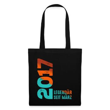 Legendary Since March 2017 March 2017 Birthday 2017 - Tote Bag - black - Front