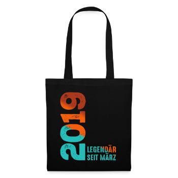 Legendary Since March 2019 March 2019 Birthday 2019 - Tote Bag - black - Front