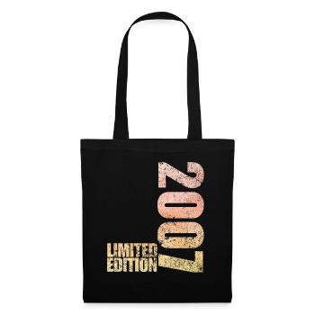 Limited Edition 2007 18. Geburtstag Geschenk - Stoffbeutel - Schwarz - Vorne