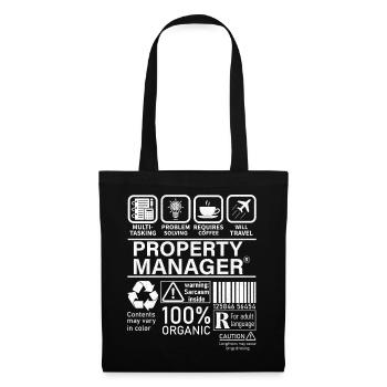Résolution de problèmes multitâches de gestionnaire immobilier - Sac en tissu - noir - Devant