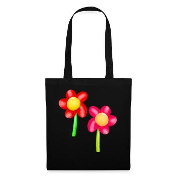 Fleurs Fleur Printemps - Sac en tissu - noir - Devant