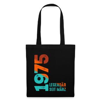Légendaire depuis mars 1975 Mars 1975 Anniversaire 1975 - Sac en tissu - noir - Devant
