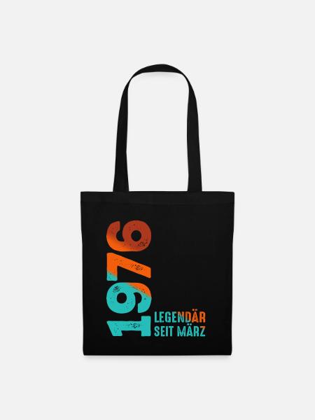 Legendär Seit März 1976 März 1976 Geburtstag 1976 - Stoffbeutel - Schwarz