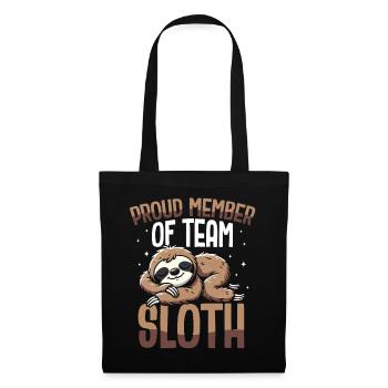 Fier membre de l’équipe Sloth Faultier - Sac en tissu - noir - Devant