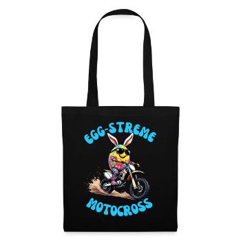 Egg-Streme Motocross - Easter Quote Shirt - Tote Bag - black - Front