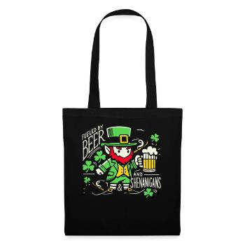 St. Patrick's Day Spaß Mit Bier Und Scherzen - Stoffbeutel - Schwarz - Vorne