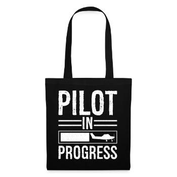 Pilote en cours - Sac en tissu - noir - Devant