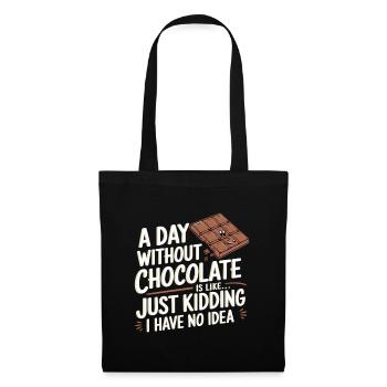 Chocolat - Sac en tissu - noir - Devant