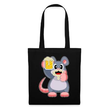Bière Souris - Sac en tissu - noir - Devant