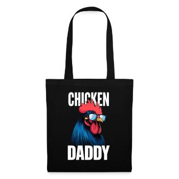 Chicken Daddy Chickens Father's Day Poultry Farmer Rooster - Tote Bag - black - Front