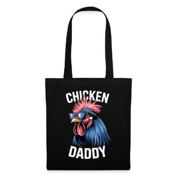 Chicken Daddy Chickens Father's Day Poultry Farmer Rooster - Tote Bag - black - Front
