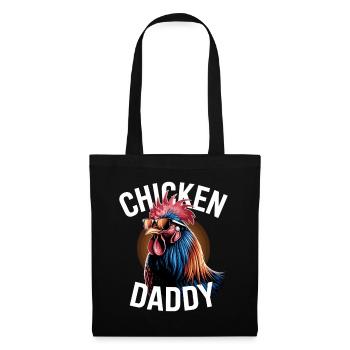 Chicken Daddy Chickens Father's Day Poultry Farmer Rooster - Tote Bag - black - Front