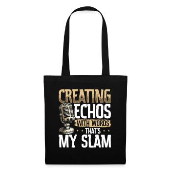 Poésie Slam Comptine Slam Poésie Poète Poète - Sac en tissu - noir - Devant