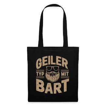 gars avec barbe barbe barbier barbe complète - Sac en tissu - noir - Devant