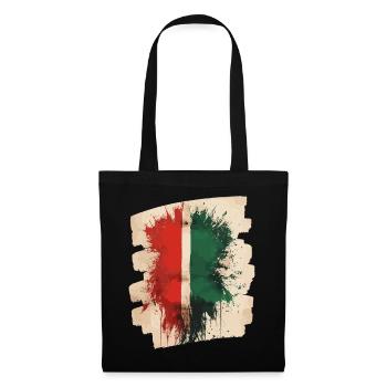 Italienische Flagge Italien - Stoffbeutel - Schwarz - Vorne