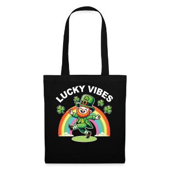 Lucky Vibes Arc-en-ciel de la Saint-Patrick - Sac en tissu - noir - Devant
