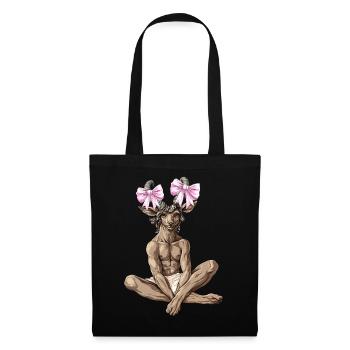 Coquettish Bow Faun Satyrs Goat Men Roman - Tote Bag - black - Front