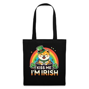 Embrasse-moi Je suis le chien irlandais de la Saint-Patrick - Sac en tissu - noir - Devant