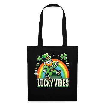 St. Patrick's Day Happy Vibes Rainbow - Tote Bag - black - Front