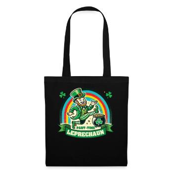 Leprechaun à temps partiel Saint-Patrick Arc-en-ciel - Sac en tissu - noir - Devant