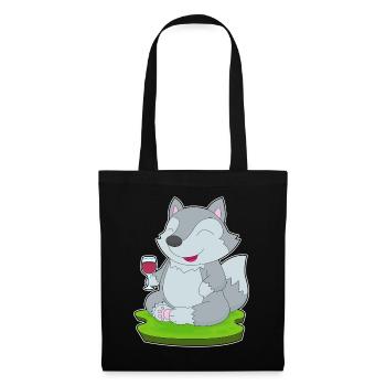 Wolf Red Wine - Tote Bag - black - Front