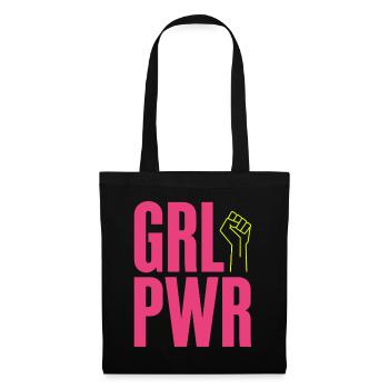 Women Power GRL PWR Girl Patriarchy Feminism - Tote Bag - black - Front