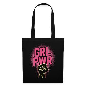 Women Power GRL PWR Girl Patriarchy Feminism - Tote Bag - black - Front